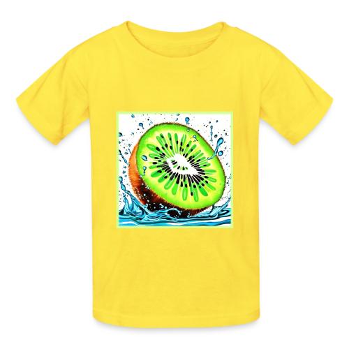 Kiwi Splash of Freshness - Heavyweight Kid's T-Shirt