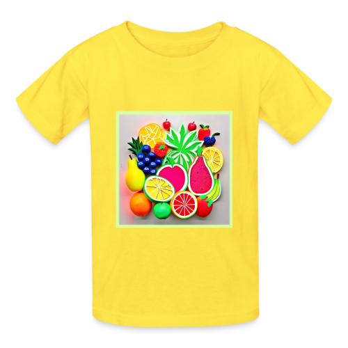 Colorful Fruit Pop Art - Heavyweight Kid's T-Shirt