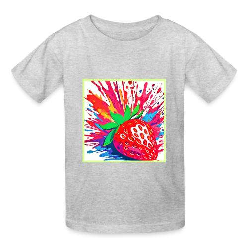 Splatter Strawberry Splash - Heavyweight Kid's T-Shirt