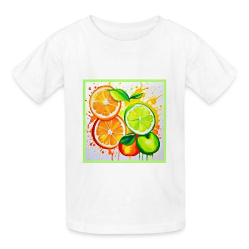 Neon Chaos Liquid Color Explosion - Heavyweight Kid's T-Shirt
