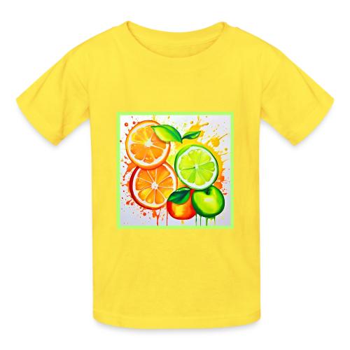 Neon Chaos Liquid Color Explosion - Heavyweight Kid's T-Shirt