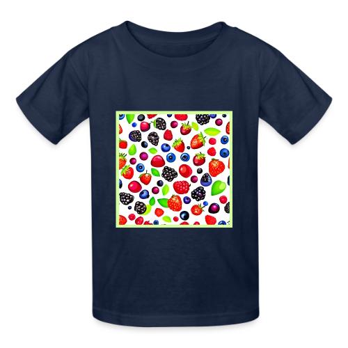 Berry Burst: Fruity Pattern - Heavyweight Kid's T-Shirt