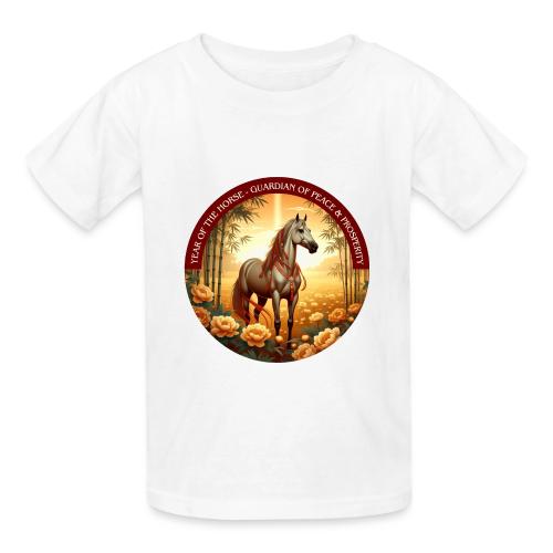 Year of the Horse Guardian T Shirt, Lunar New Year - Heavyweight Kid's T-Shirt