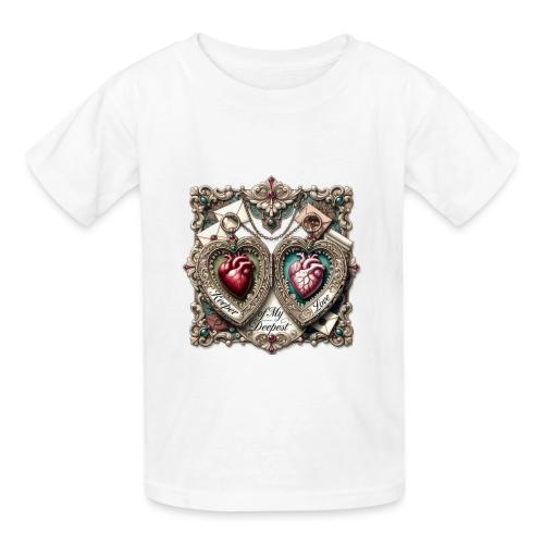 Keeper of My Deepest Love Victorian Locket T-Shirt - Heavyweight Kid's T-Shirt