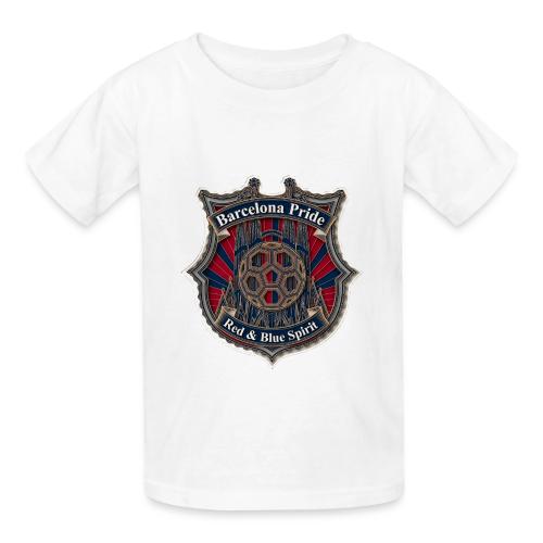 Barcelona Scarlet Pride T Shirt, Soccer City Gift - Heavyweight Kid's T-Shirt