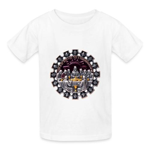 Last Supper Communion T Shirt, Faith Gift - Heavyweight Kid's T-Shirt