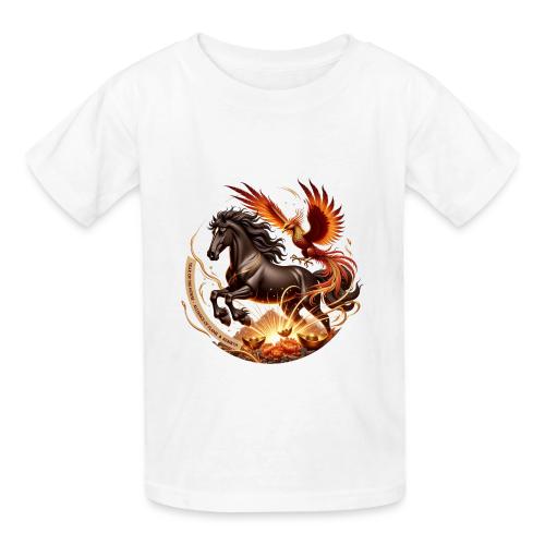 Year of the Horse Phoenix T Shirt, Lunar NY Gift - Heavyweight Kid's T-Shirt