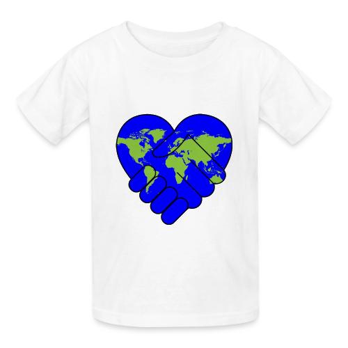 World United in Love - Heavyweight Kid's T-Shirt