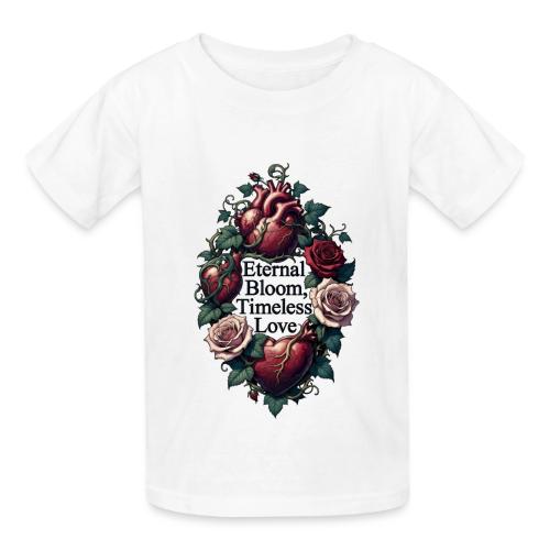 Eternal Bloom Timeless Love Entwined Hearts T-Shir - Heavyweight Kid's T-Shirt