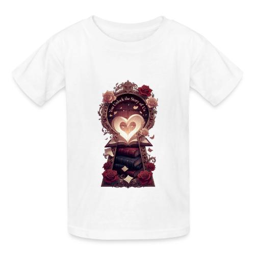 You Unlock the Story of Us Library Gifts T-Shirts - Heavyweight Kid's T-Shirt
