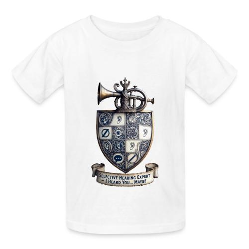 Selective Hearing Expert Crest T Shirt - Heavyweight Kid's T-Shirt
