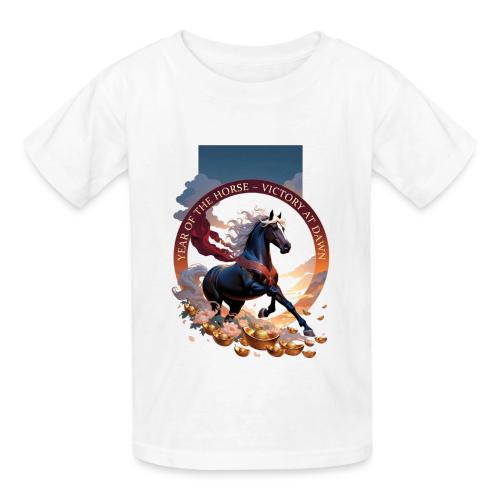 Year of the Horse Dawn T Shirt,Lunar New Year Gift - Heavyweight Kid's T-Shirt