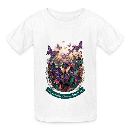 Easter Dawn's Flutter Butterfly T Shirt, Gift - Heavyweight Kid's T-Shirt