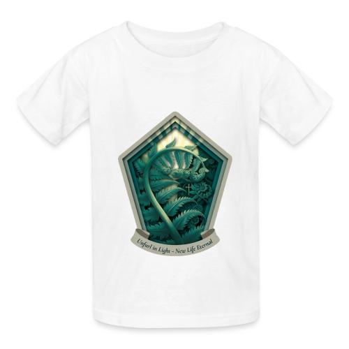 Easter Unfurl in Light Fern T Shirt, Spring Gift - Heavyweight Kid's T-Shirt