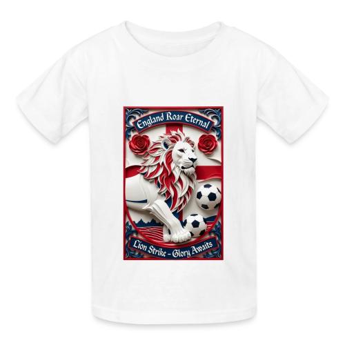 England Lion Soccer T Shirt, Football Pride Gift - Heavyweight Kid's T-Shirt
