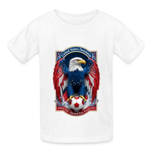 USA Eagle Emblem T Shirt, USA Soccer Pride Gift - Heavyweight Kid's T-Shirt