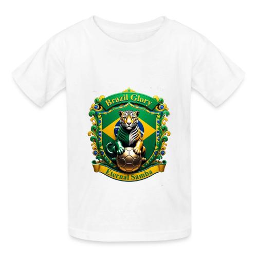 Brazil Jaguar Glory Tee, Brazilian Pride Gift - Heavyweight Kid's T-Shirt