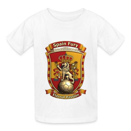 Spain Lion Fury T-Shirt, Spanish Crest Gift - Heavyweight Kid's T-Shirt