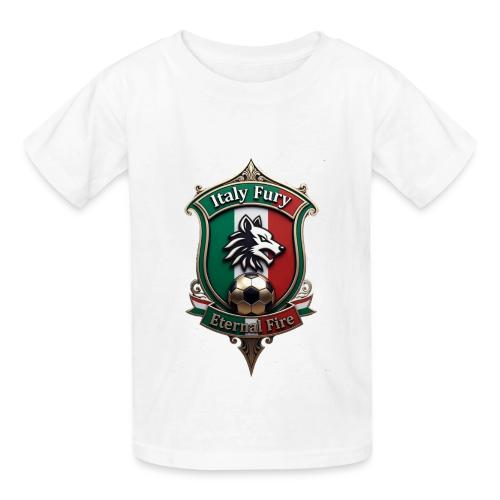 Italy heritage Wolf Fury Tee, Pride Badge Gift - Heavyweight Kid's T-Shirt