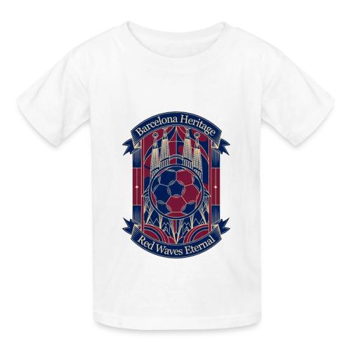 Barcelona Red Heritage T Shirt, Barsa fan Gift - Heavyweight Kid's T-Shirt