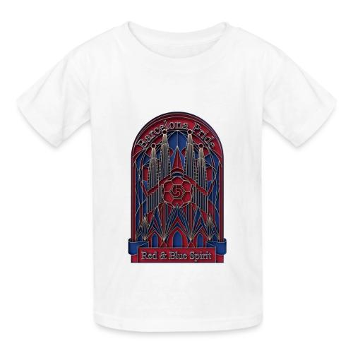 Barcelona Scarlet Pride T Shirt, Vibrant City Gift - Heavyweight Kid's T-Shirt
