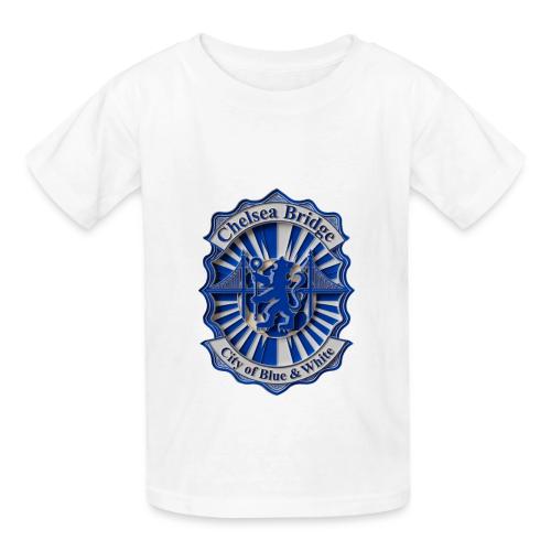 Chelsea Blue Bridge T Shirt, Soccer Fan Gift - Heavyweight Kid's T-Shirt