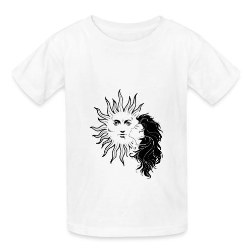 Mystical Girl & Sun - Heavyweight Kid's T-Shirt