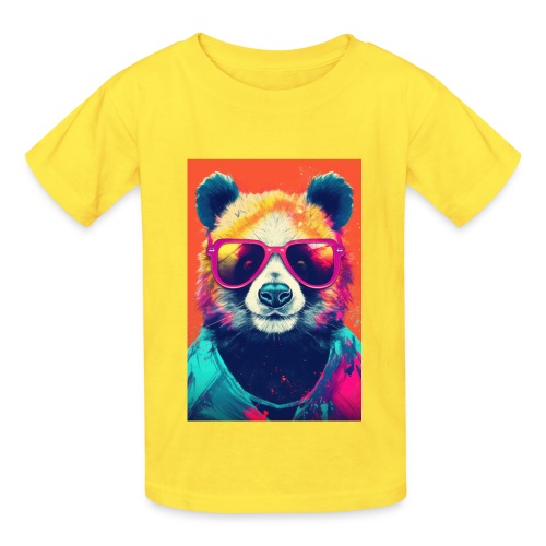 Panda in Pink Sunglasses - Hanes Youth T-Shirt