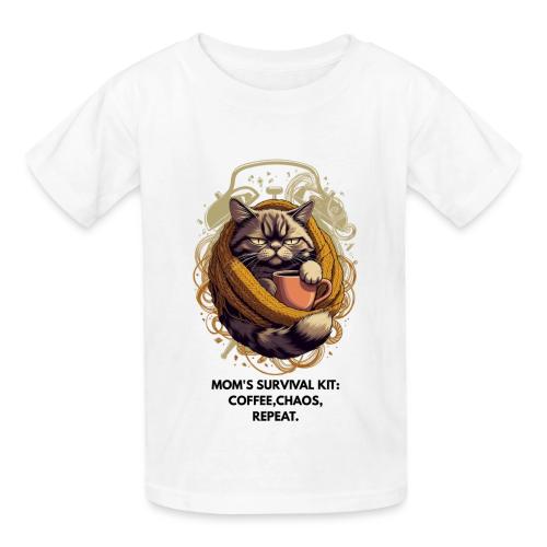 Powered by Sarcasm Cat Tee - Heavyweight Kid's T-Shirt