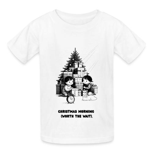 Christmas Morning T-Shirt | Minimalist Kids Gifts - Heavyweight Kid's T-Shirt