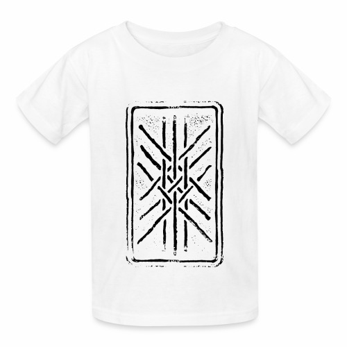 Web of Wyrd grid Skulds Web Net Bindrune symbol - Hanes Youth T-Shirt