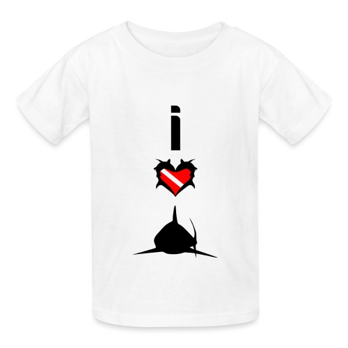 I Love Sharks - Hanes Youth T-Shirt