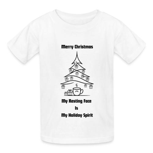My Resting Face Is My Christmas Spirit T-Shirt - Heavyweight Kid's T-Shirt