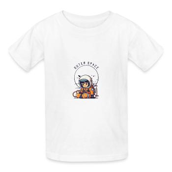 young boy - Heavyweight Kid's T-Shirt - white - Front
