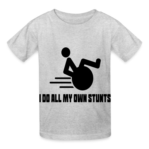 Do my own stunts in my wheelchair, wheelchair fun - Hanes Youth T-Shirt