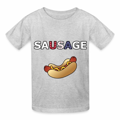 Patriotic BBQ Sausage - Hanes Youth T-Shirt