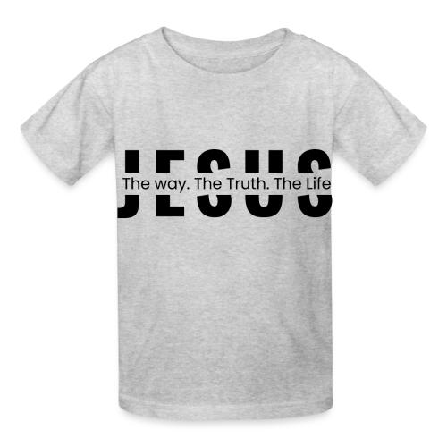 Jesus the Truth and the Life Bible Verse Merch - Heavyweight Kid's T-Shirt