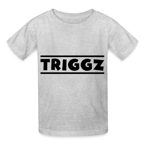 Triggz s Shirt Logo Black with Lines - Hanes Youth T-Shirt