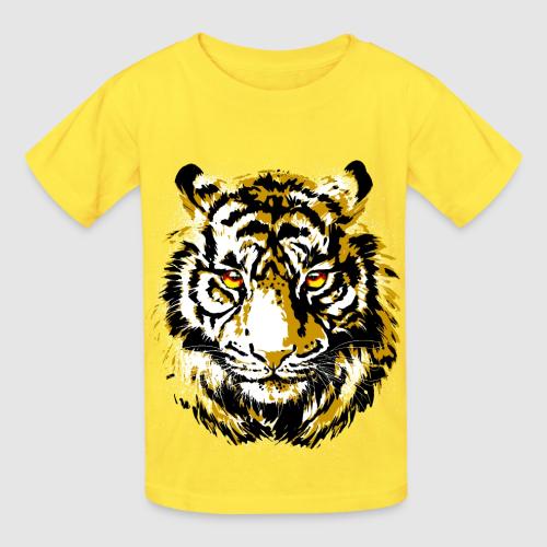 Realistic Tiger Illustration - Tiger Face - Heavyweight Kid's T-Shirt