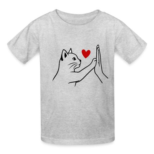 Cat Lover High-Five T-Shirt - Heavyweight Kid's T-Shirt