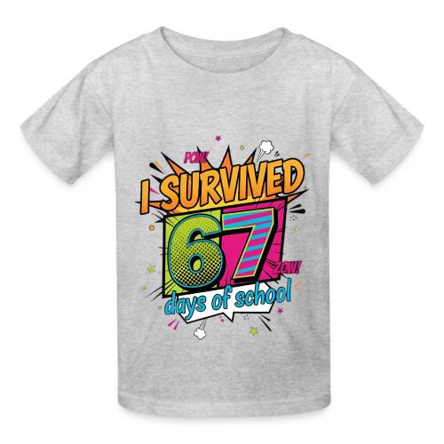 I Survived 67 Days of School T-Shirt – Funny Teach - Heavyweight Kid's T-Shirt