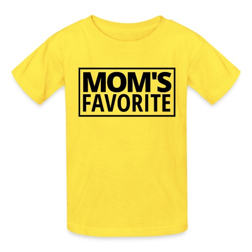 MOM'S FAVORITE (Black Stamp Logo) - Hanes Youth T-Shirt