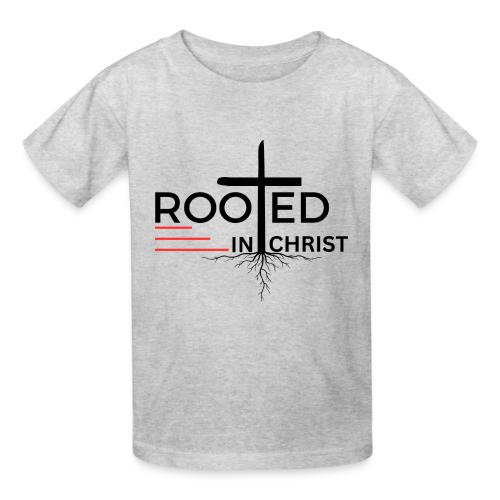 Rooted in Christ - Colossians 2:7 - Heavyweight Kid's T-Shirt