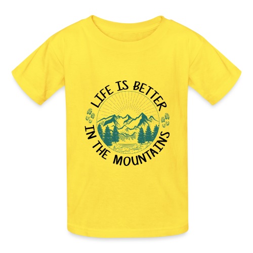 HikingLife is better in the mountains! - Hanes Youth T-Shirt