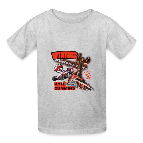 Kyle Cummins #LetsRaceTwo Winner - Heavyweight Kid's T-Shirt