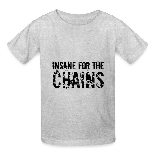 Insane For the Chains Disc Golf Black Print - Hanes Youth T-Shirt
