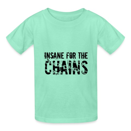 Insane For the Chains Disc Golf Black Print - Hanes Youth T-Shirt