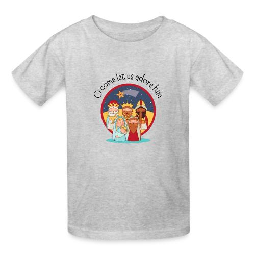 O come let us adore him - Heavyweight Kid's T-Shirt