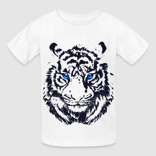 Tiger Head - Tiger Artwork - Wildlife Big Cats - Heavyweight Kid's T-Shirt