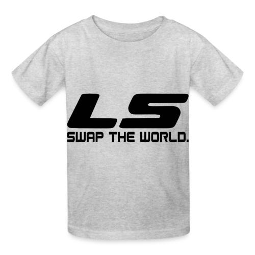 LS Swap The WORLD (Back and Front) - Heavyweight Kid's T-Shirt